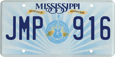 MS license plate JMP916