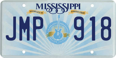 MS license plate JMP918