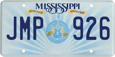 MS license plate JMP926