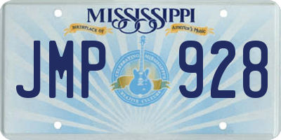 MS license plate JMP928