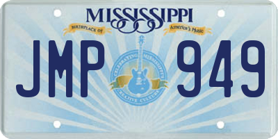 MS license plate JMP949