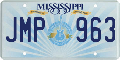 MS license plate JMP963