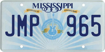 MS license plate JMP965