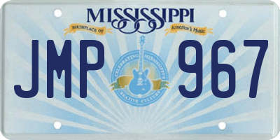 MS license plate JMP967