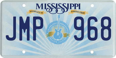 MS license plate JMP968