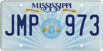 MS license plate JMP973