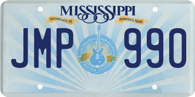 MS license plate JMP990