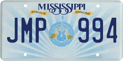 MS license plate JMP994