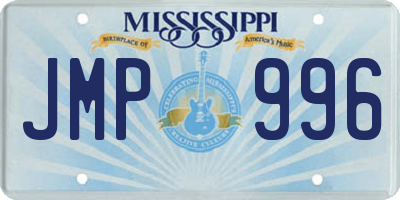 MS license plate JMP996