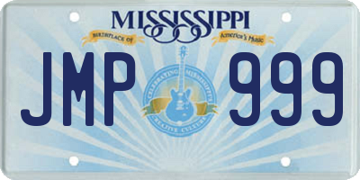 MS license plate JMP999