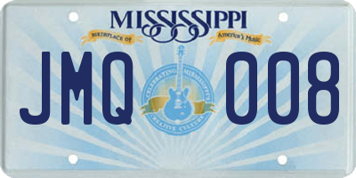 MS license plate JMQ008