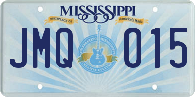 MS license plate JMQ015