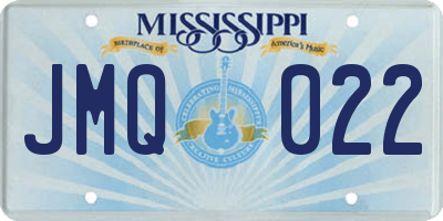 MS license plate JMQ022