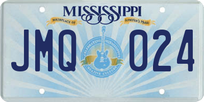 MS license plate JMQ024