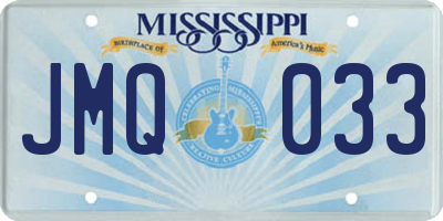 MS license plate JMQ033