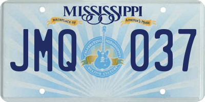 MS license plate JMQ037