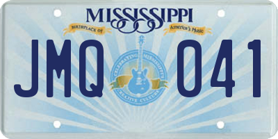 MS license plate JMQ041