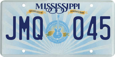 MS license plate JMQ045