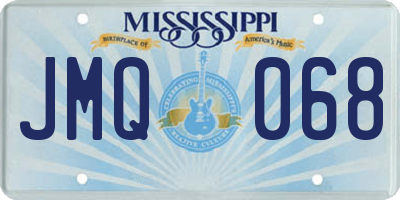 MS license plate JMQ068
