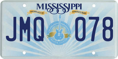 MS license plate JMQ078