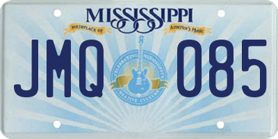 MS license plate JMQ085