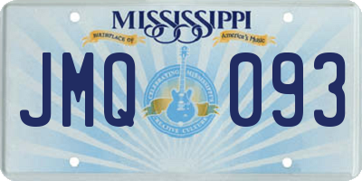 MS license plate JMQ093