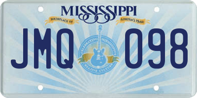 MS license plate JMQ098