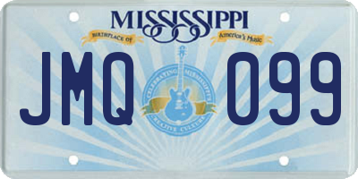 MS license plate JMQ099