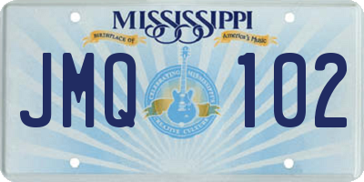 MS license plate JMQ102