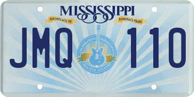 MS license plate JMQ110