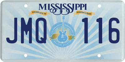 MS license plate JMQ116