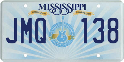 MS license plate JMQ138
