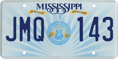 MS license plate JMQ143
