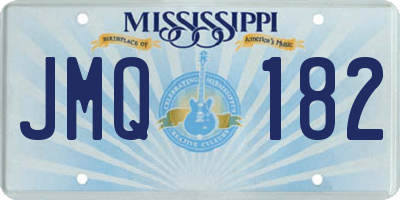 MS license plate JMQ182