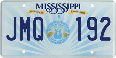MS license plate JMQ192
