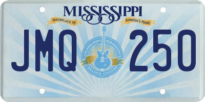 MS license plate JMQ250