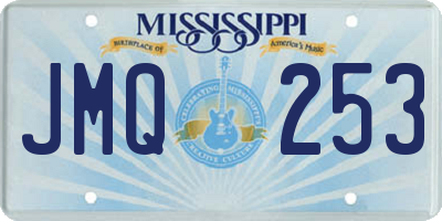 MS license plate JMQ253