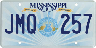 MS license plate JMQ257