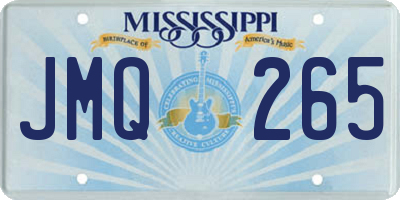 MS license plate JMQ265