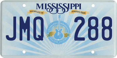 MS license plate JMQ288
