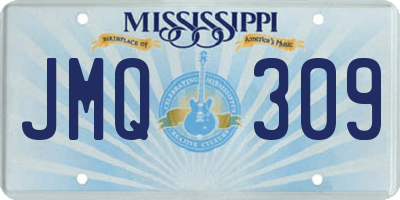 MS license plate JMQ309