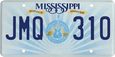 MS license plate JMQ310