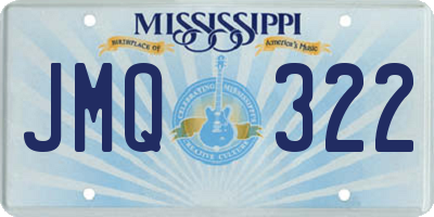 MS license plate JMQ322