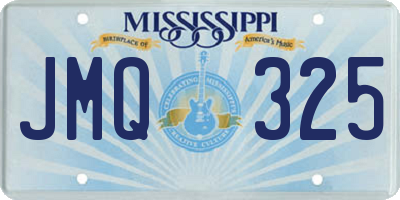 MS license plate JMQ325