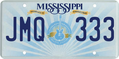 MS license plate JMQ333