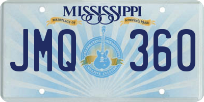 MS license plate JMQ360