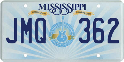 MS license plate JMQ362