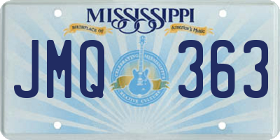 MS license plate JMQ363