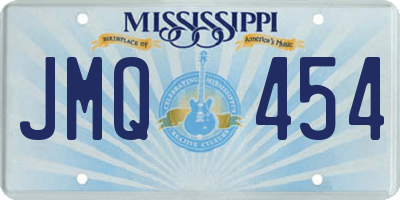 MS license plate JMQ454