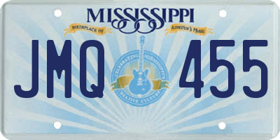 MS license plate JMQ455